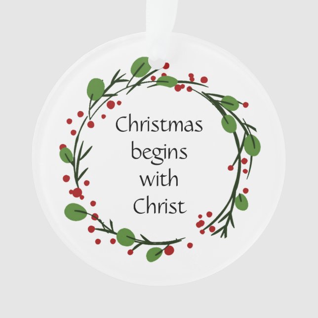 Christian Christmas Scripture Sticker Scripture Ornament (Front)