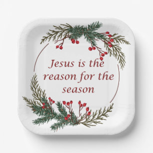 Christian Christmas Scripture Sticker Scripture Paper Plate