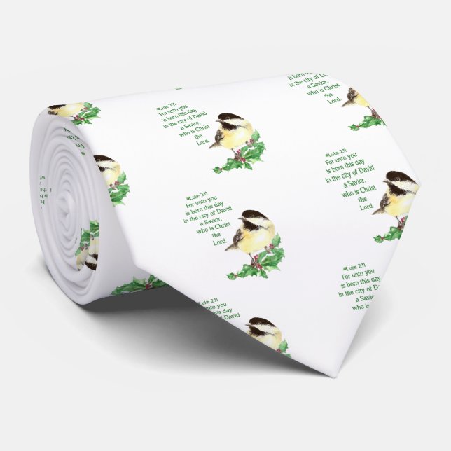 Christian Christmas Scripture Sticker Scripture Tie (Rolled)