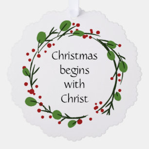 Christian Christmas Scripture Sticker Scripture Tree Decoration Card