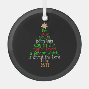 Christian Christmas Tree Shirts Glass Tree Decoration