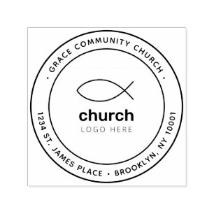 Christian Church Mail Supplies Return Address Self-inking Stamp