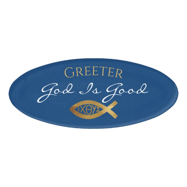 Christian Church Ministry Greeter Usher Name Tag (Front)