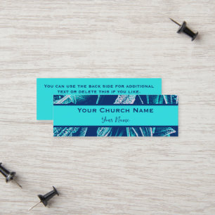 Christian Church Pastor Modern Turquoise Nature Calling Card
