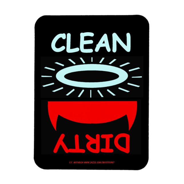 Christian Clean Dirty Dishwasher Funny Large Magnet (Vertical)