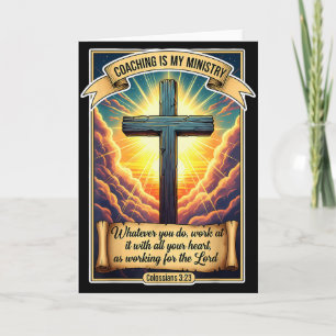 Christian Coach Coaching Is My Ministry Jesus Chri Card