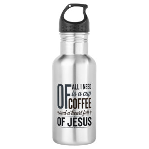 Christian Coffee Jesus Quote Vintage Shirt Design_ 532 Ml Water Bottle