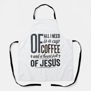 Christian Coffee Jesus Quote Vintage Shirt Design_ Apron
