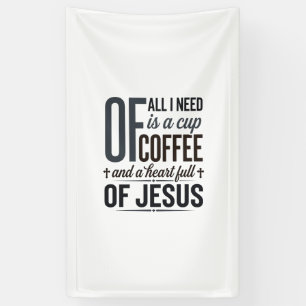 Christian Coffee Jesus Quote Vintage Shirt Design_ Banner