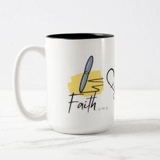 Christian Coffee Mug Featuring the Word Faith 15oz