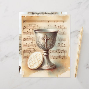 Christian Communion Vintage Scrapbook Paper