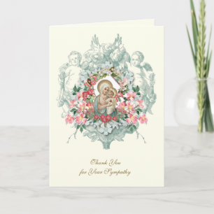 Christian Condolence Funeral Thank you Card