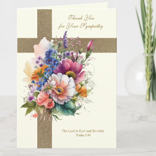 Christian Condolence Funeral Thank you Card