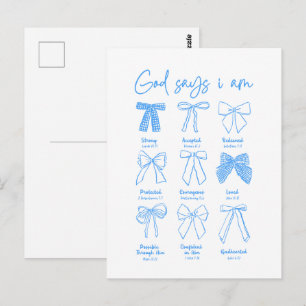 Christian Coquette God Says I am Postcard