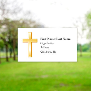 Christian Cross 3.5" x 2.0 Business Cards Standard