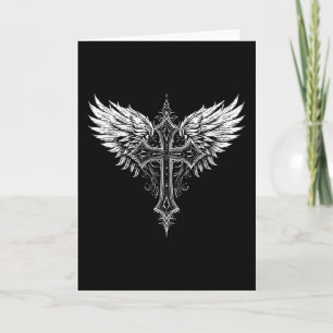 Christian Cross Angel Religious  Card