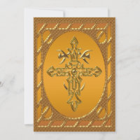 Christian Cross Anniversary Party Invitation