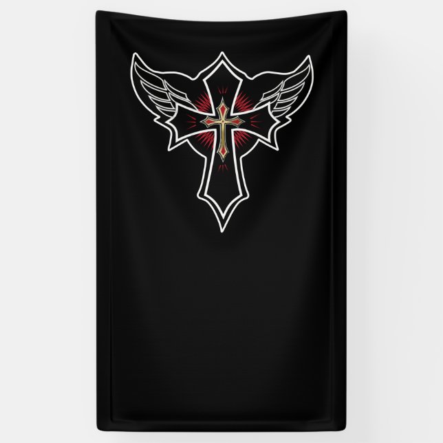 Christian cross banner (Vertical)