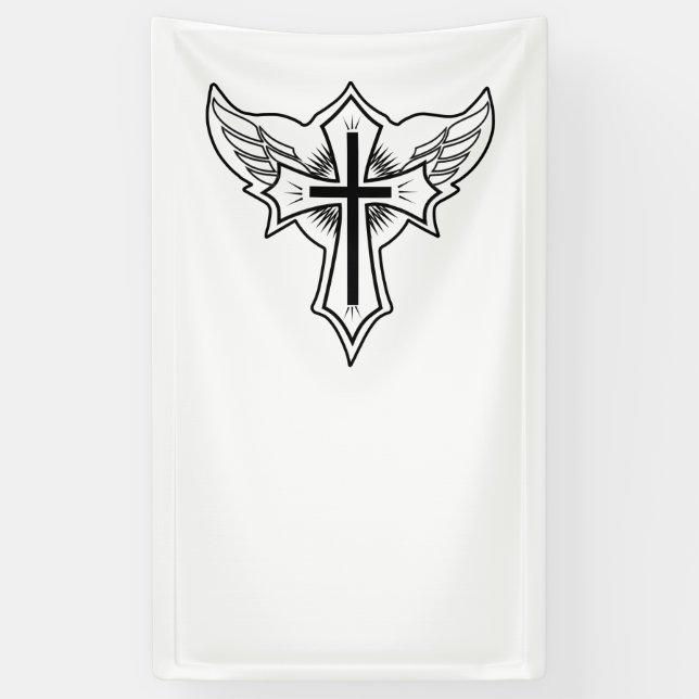 Christian cross banner (Vertical)