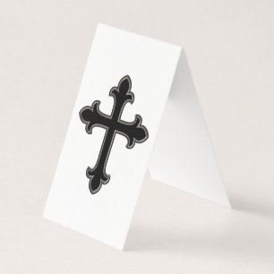 Christian cross business card