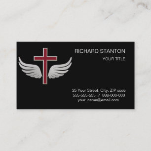 Christian cross business card