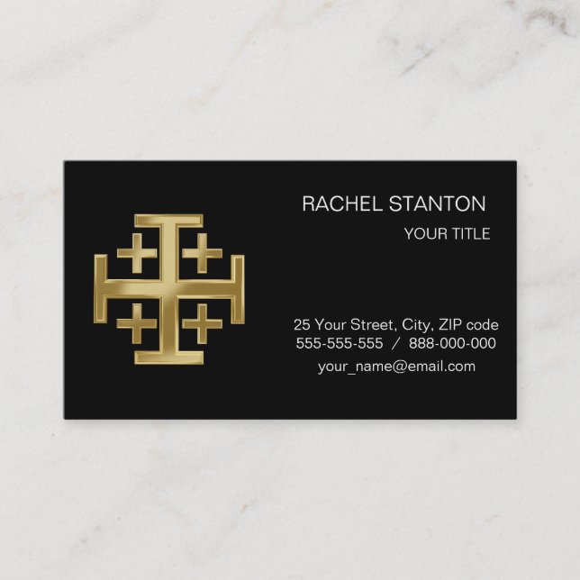Christian cross business card (Front)