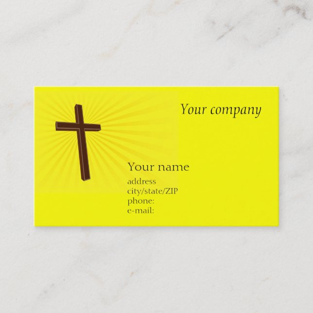 Christian Cross business card (Front)