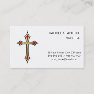 Christian cross business card