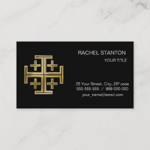 Christian cross business card