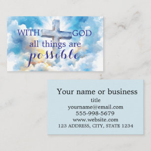 Christian Cross Business Cards Religious Catholic