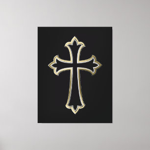 Christian cross canvas print