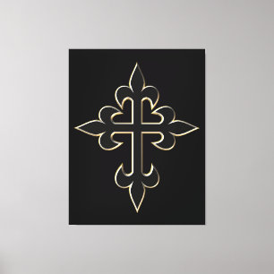 Christian cross canvas print