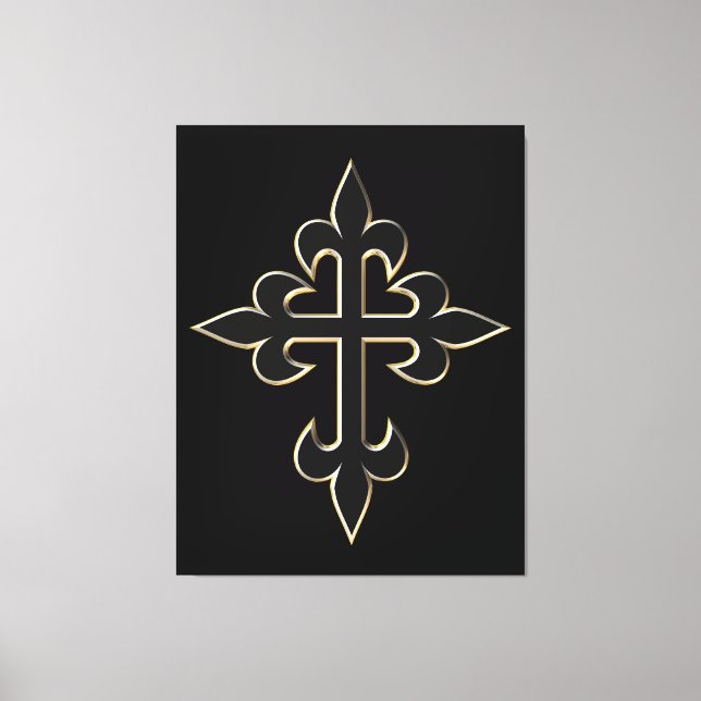 Christian cross canvas print (Front)