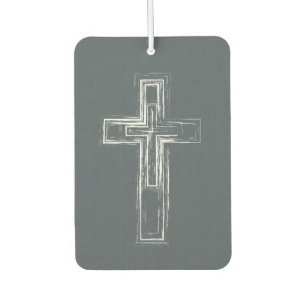 Christian cross car air freshener