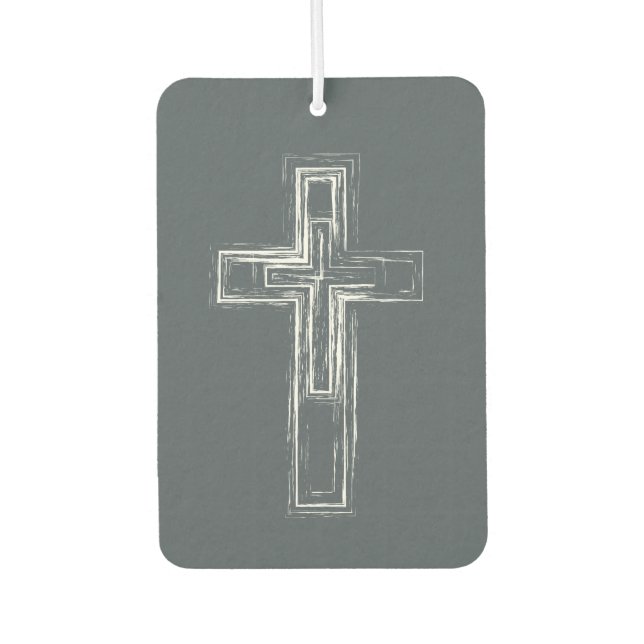 Christian cross car air freshener (Front)