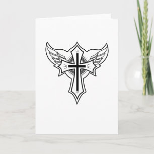 Christian cross card
