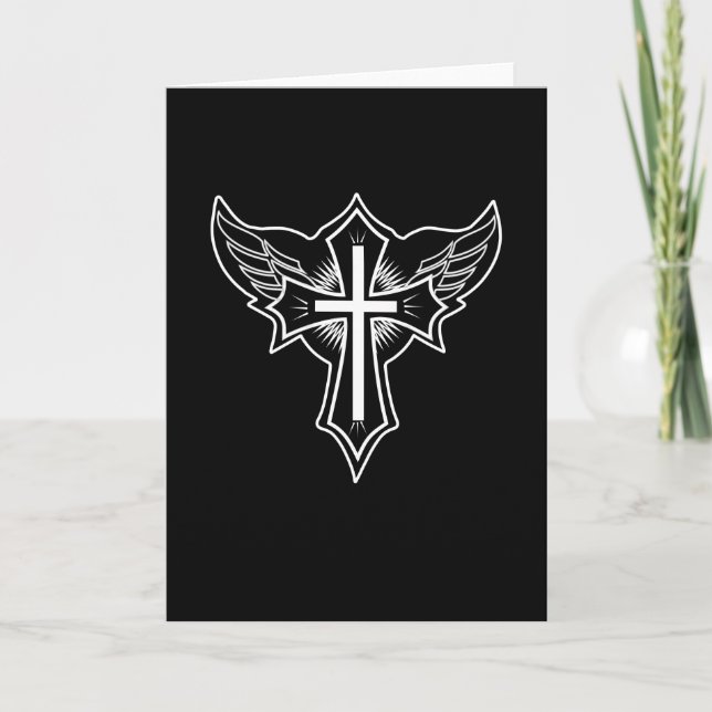 Christian cross card (Front)