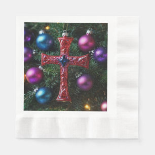 Christian Cross Christmas Napkin
