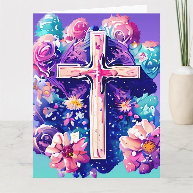 Christian Cross Church Easter Jesus Resurrection   Card (Front)