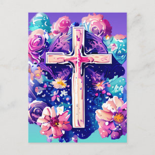 Christian Cross Church Easter Jesus Resurrection   Holiday Postcard