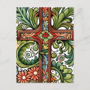 Christian Cross Church Easter Jesus Resurrection   Postcard