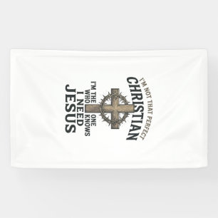 Christian Cross Crown of Thorns Vintage Faith Shir Banner