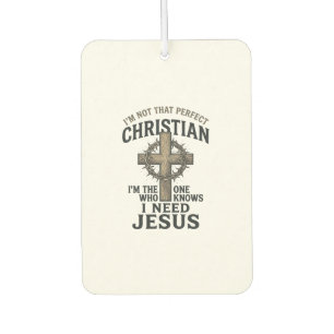 Christian Cross Crown of Thorns Vintage Faith Shir Car Air Freshener