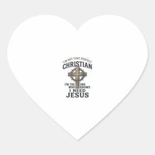 Christian Cross Crown of Thorns Vintage Faith Shir Heart Sticker