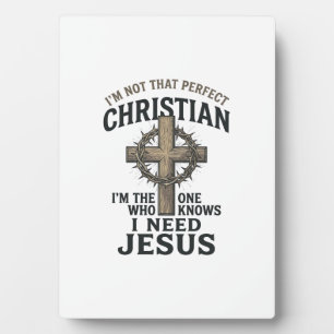 Christian Cross Crown of Thorns Vintage Faith Shir Plaque