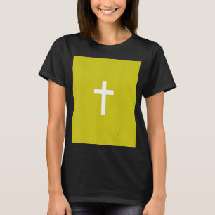 Christian Cross Crucifix Green Background Jesus Ev T-Shirt