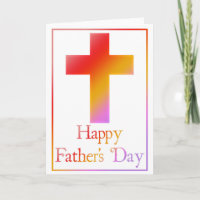 Christian Cross Design 10 Happy Father's Day Card