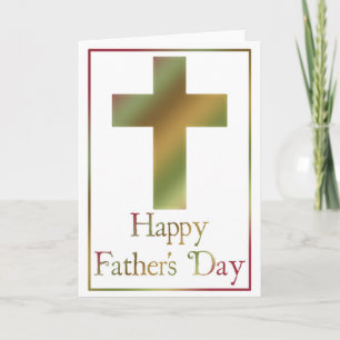 Christian Cross Design 5 Happy Father's Day Card