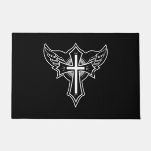 Christian cross doormat
