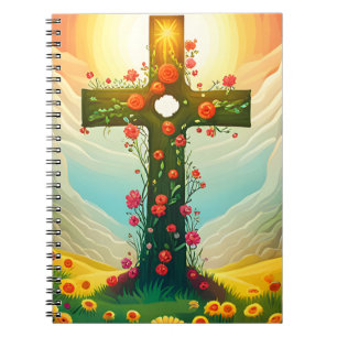 Christian Cross Easter Jesus Baptist Catholic Love Notebook